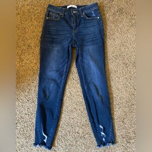 Dark Blue Cropped Jeans